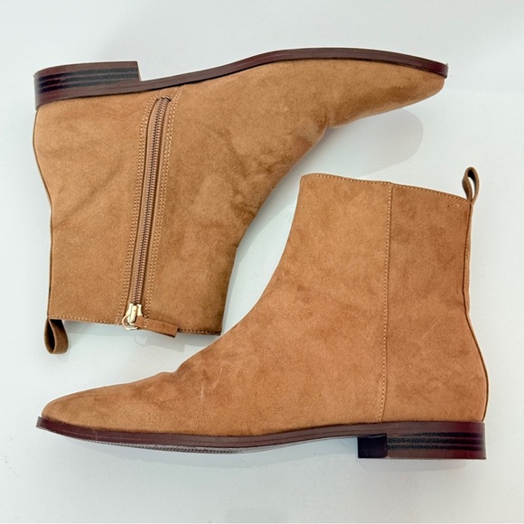 H&M Tan Suede Ankle Boots Size 8 - Picture 5 of 10